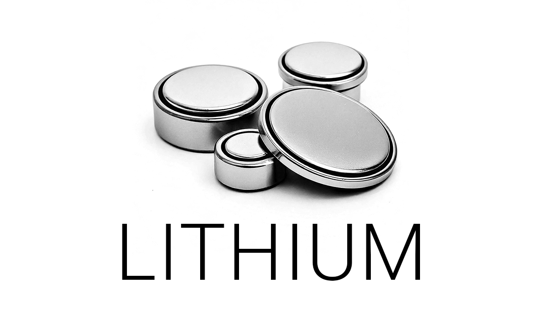 Lithium knapcellebatterier